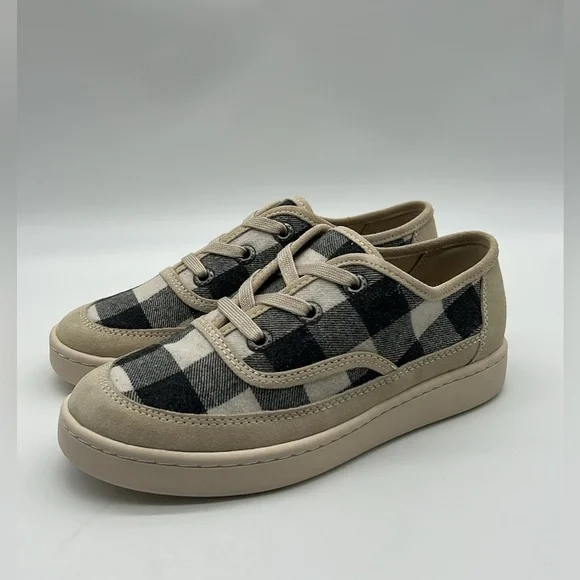 Zodiac Cheezburger Plaid Lace-Up Sneakers Women’s Size 9M Black White Tan NWB - Picture 6 of 11